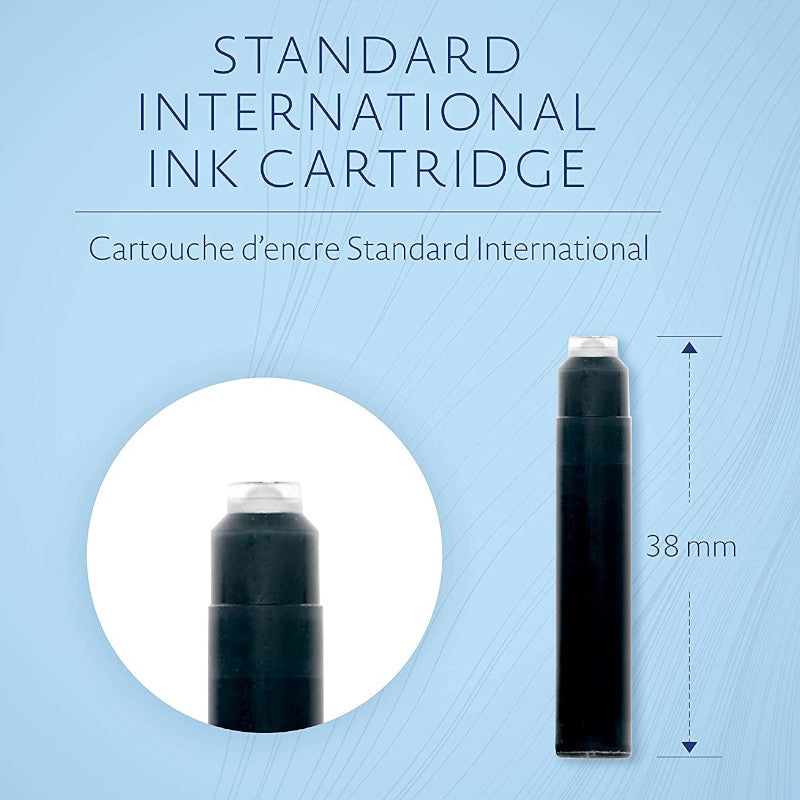 Waterman Short Ink Cartridge, Intense Black