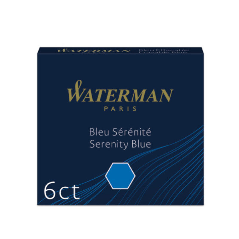 Waterman Short Ink Cartridge, Florida-Serenity Blue