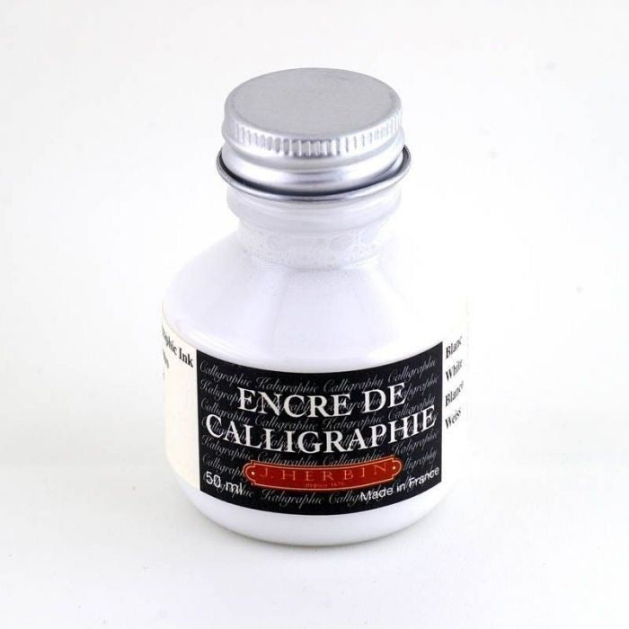 FLASCHE KALLIGRAPHISCHE TINTE Weiß, 50 ML