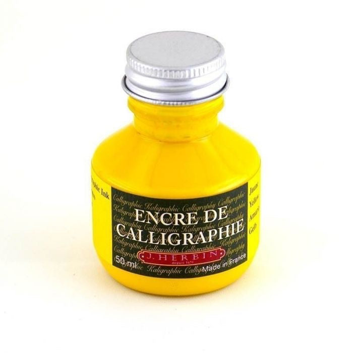 FLASCHE KALLIGRAPHISCHE TINTE Gelb, 50 ML