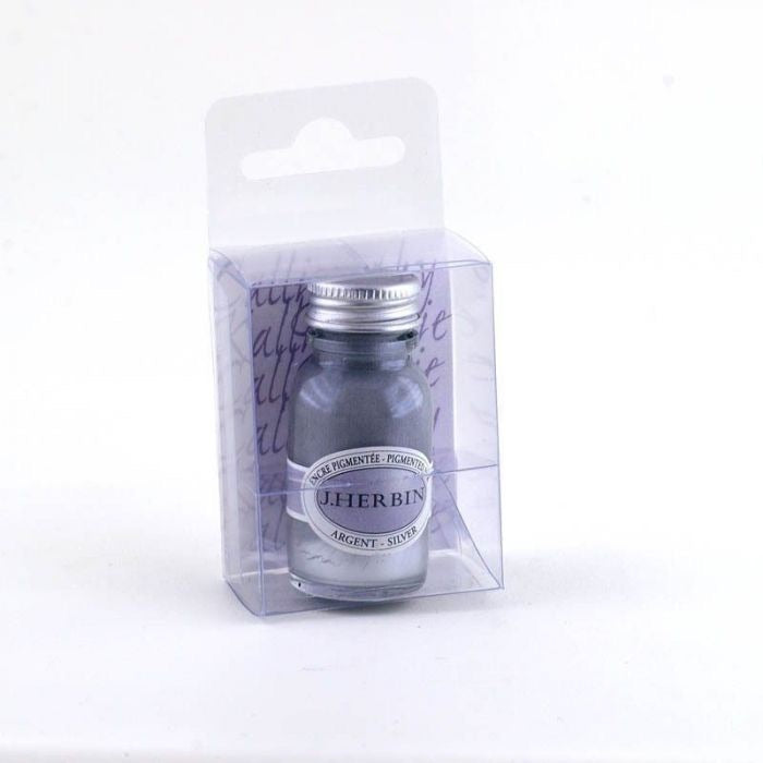 BOTTLE PIGMENTED INK Silver, 15 ML