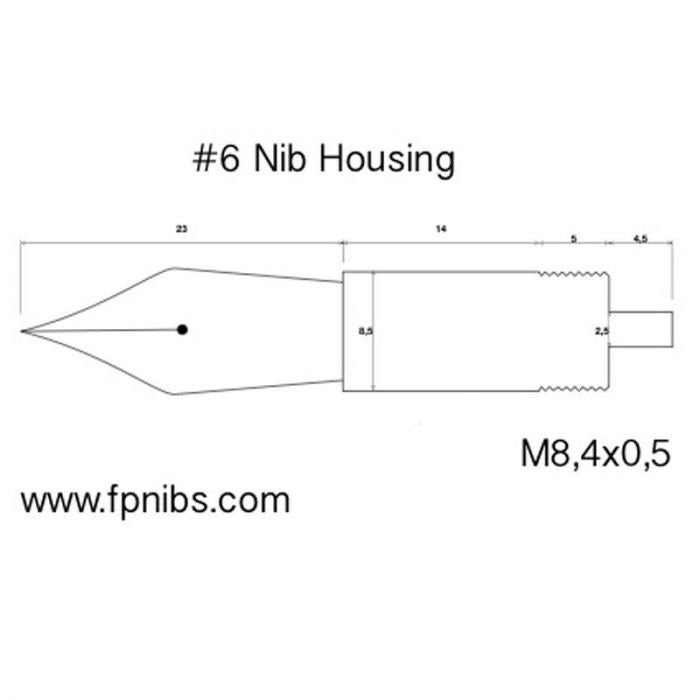 Grifo M8.5 para unidad de punta de ebonita Jowo BF tamaño 6