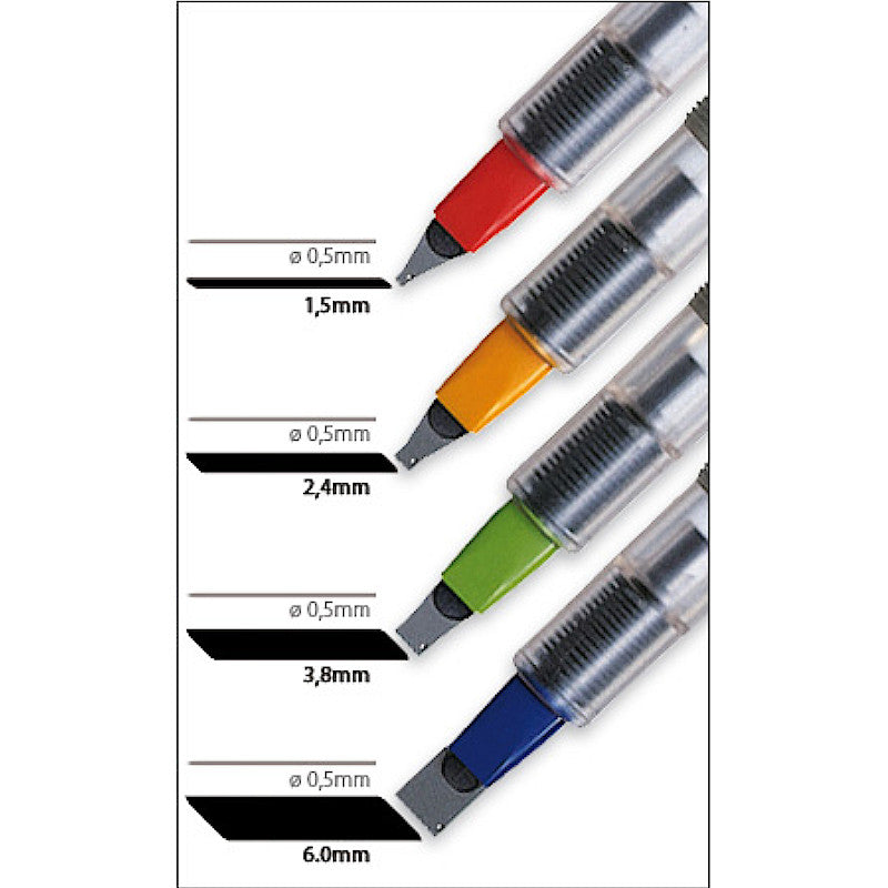 Pilot Parallel Calligraphy Pen 1.5mm Plate Set 6 Cartridges Black